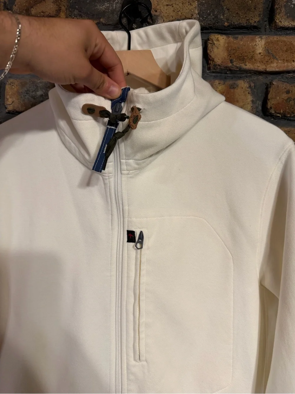 Relwen Zip Up Hoodie Sweatshirt Huckberry White Cream Mens Large Pullover Active